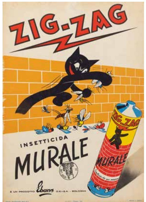 Ufficio Propaganda D.E.I.S.A., Zig-Zag, 1958, stampa su cartone, Museo Ebano (p. 241)